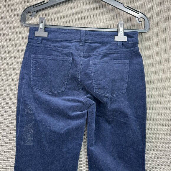 Talbots Womens Flattering 5-Pocket Straight Corduroy Pants Size 2P Navy Blue - Picture 10 of 11